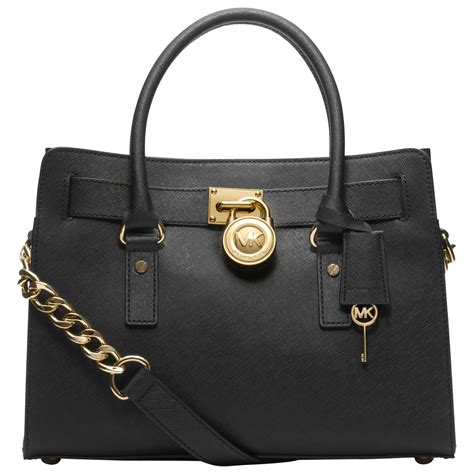 Michael Kors Hamilton Small Leather Satchel Crossbody Bag 